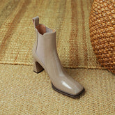 Hanna Chelsea Nude Ankle Boots with Heels Newgew